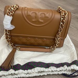 Brand New! Tory Burch Fleming Brown Leather Bag